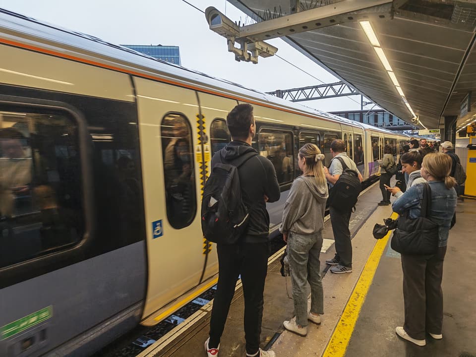 Elizabeth line train at Stratford station