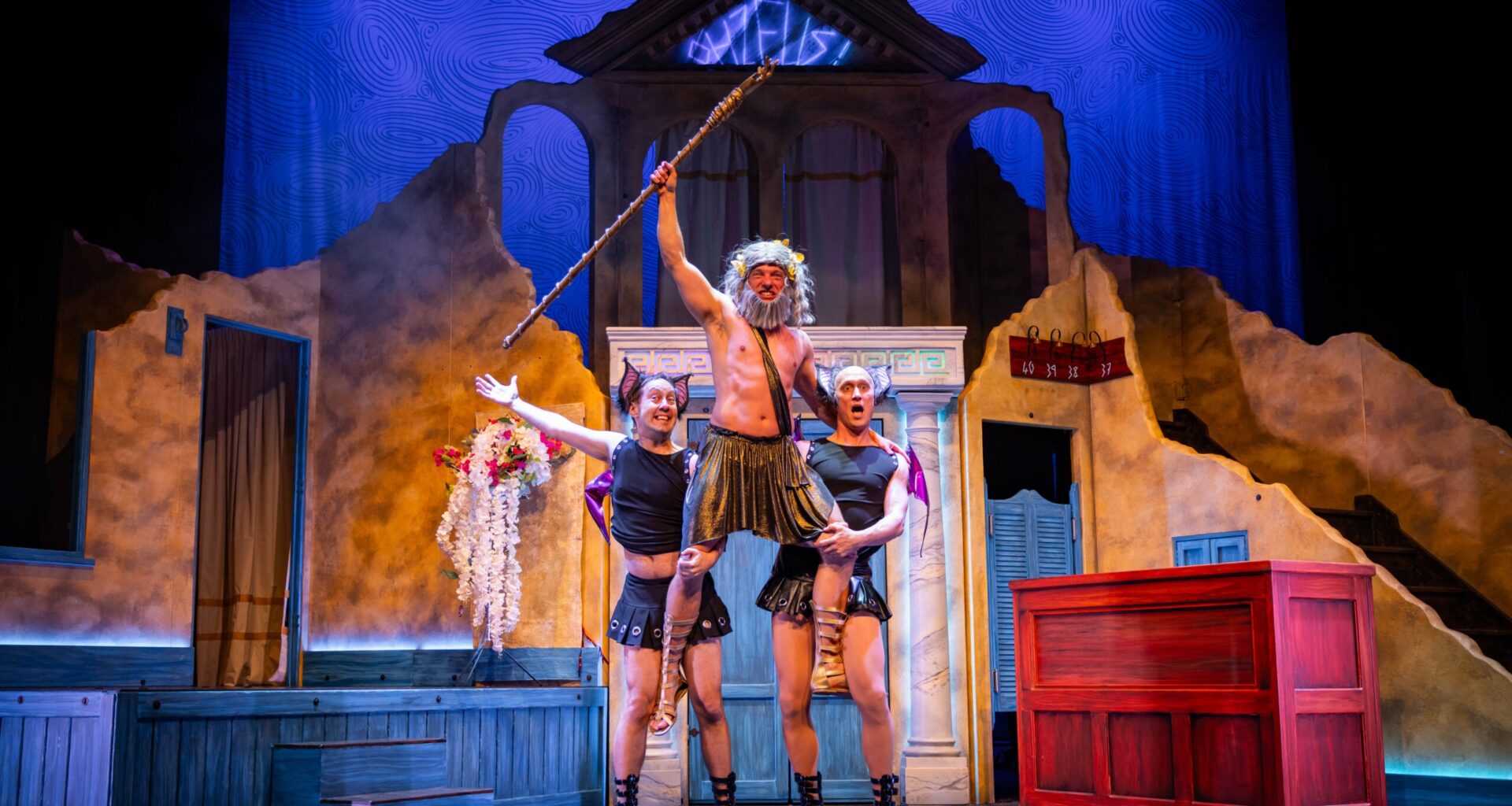 Acclaimed comedy theatre company Le Navet Bete bring the riotous, hilarious ride through Greek mythology ‘Oh Zeus!’ to Lowry from 28th July to 1st August