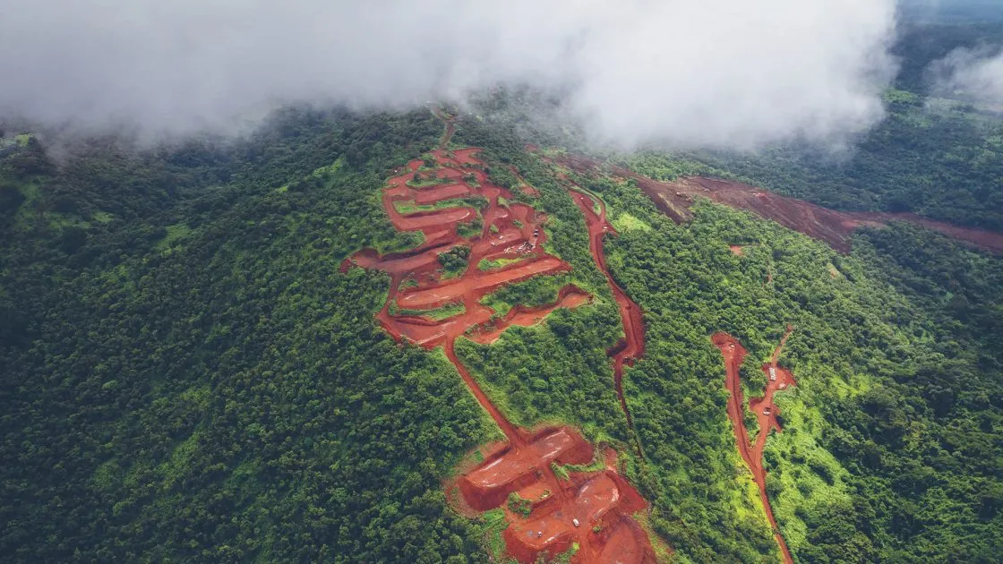 Image of mountain mining site