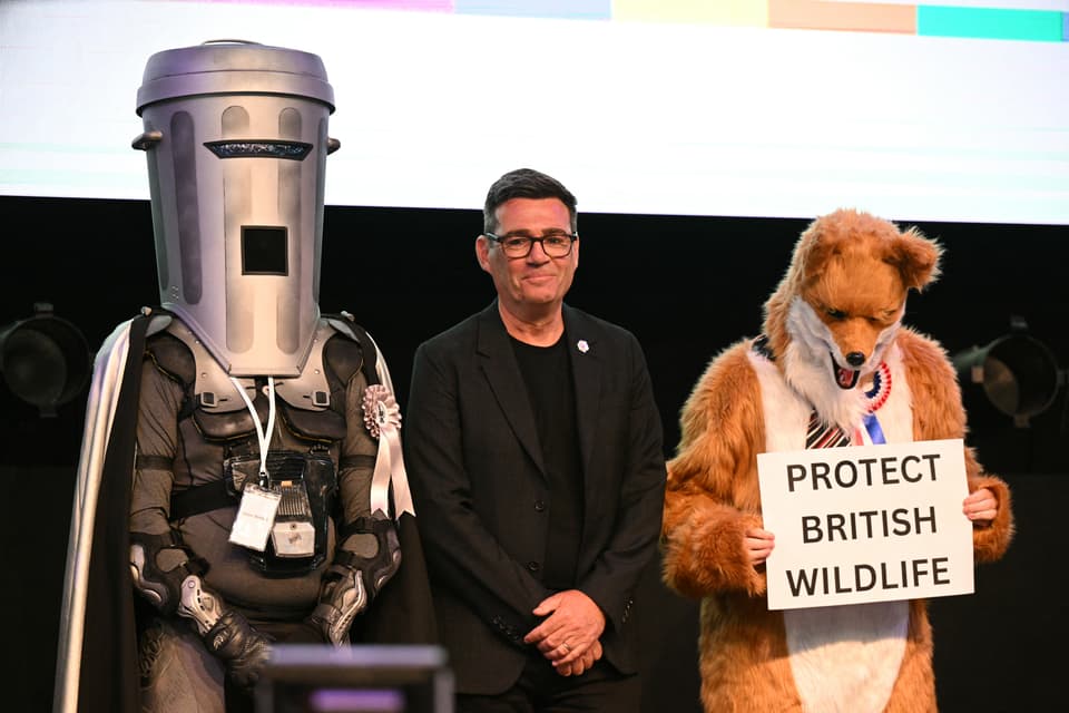 <p>Count Binface at the Makerfield by-election which was won by Andy Burnham</p>