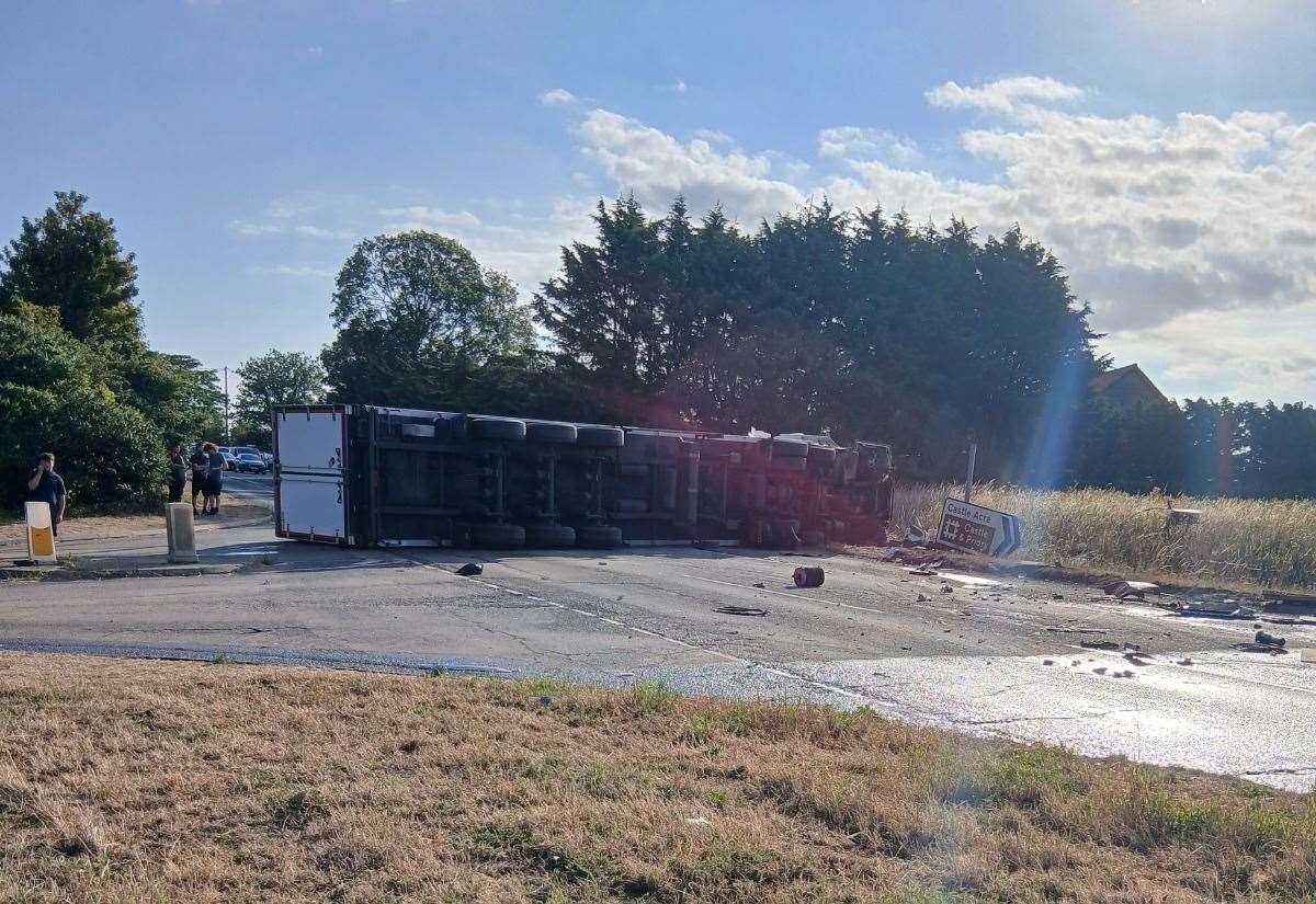 Truck driver dies and man fighting for life after four-vehicle crash involving firefighters on A1065 at Castle Acre