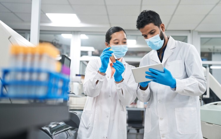 Scientists in laboratory