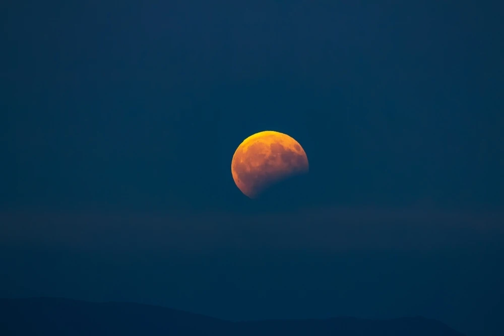 A partial lunar eclipse