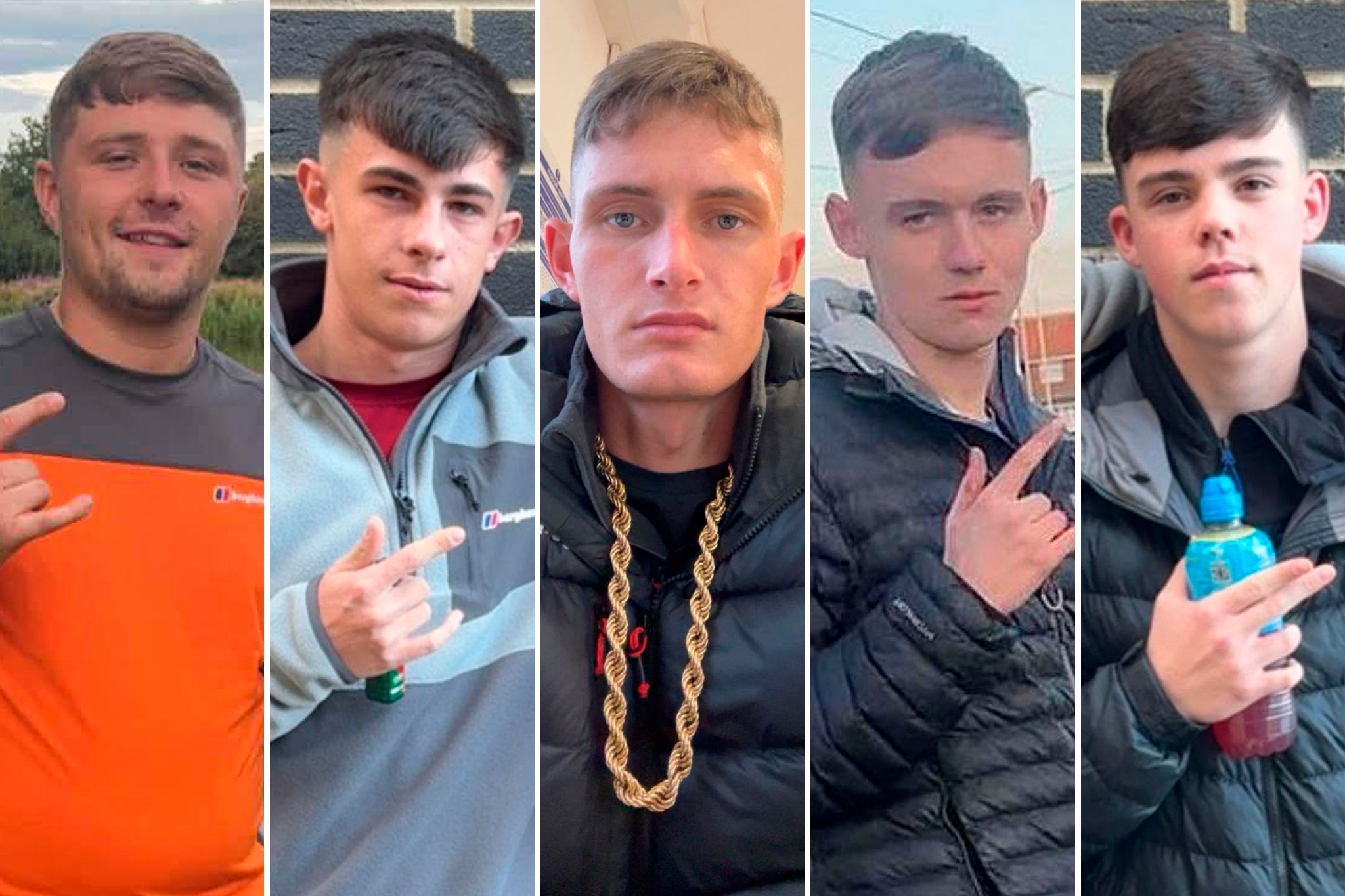 Jacob Matusiak, Theo Rae, Michael Robert Cahill, Makai Saddington and Cole Robert Worthy were all killed