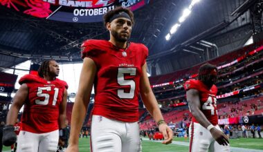 Falcons' Drake London shouts at fan amid team's blowout loss to Panthers