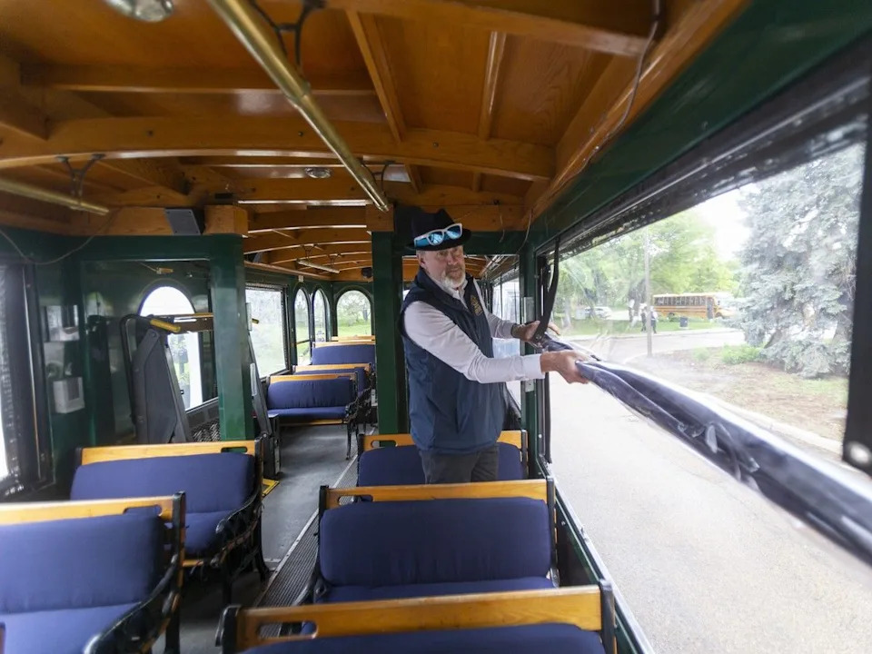  Gary Poliquin with Explore Edmonton launchs the Edmonton Explorer trolley service, an immersive initiative designed to make exploring Edmonton a more connected and convenient experience. Taken on Wednesday, June 10, 2026 in Edmonton.