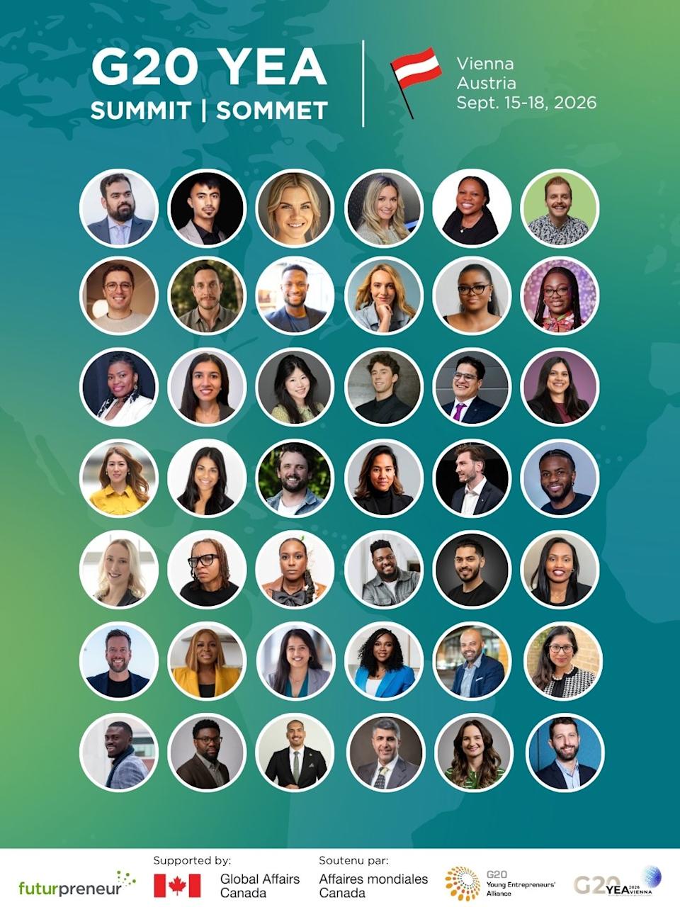 This September, 40 exceptional young entrepreneurs will represent Canada at the G20 YEA Summit in Vienna, Austria.
