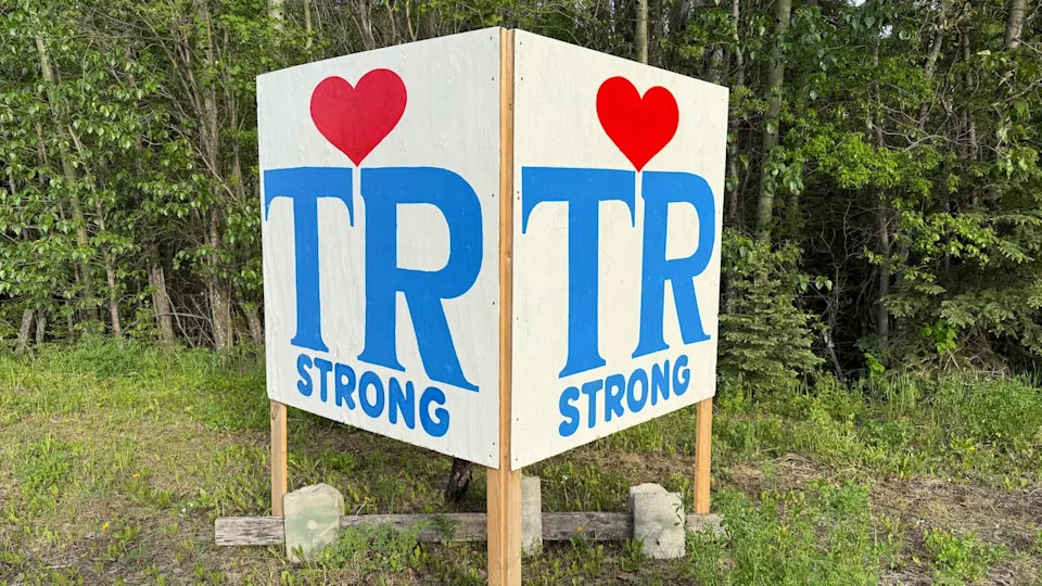 A Tumbler Ridge strong sign on June 10, 2026.