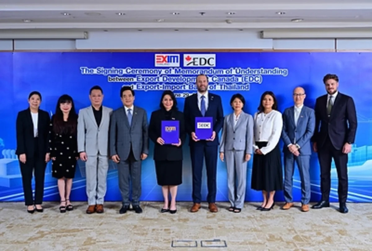 EDC and EXIM Thailand sign agreement to advance Canada-Thailand trade and investment