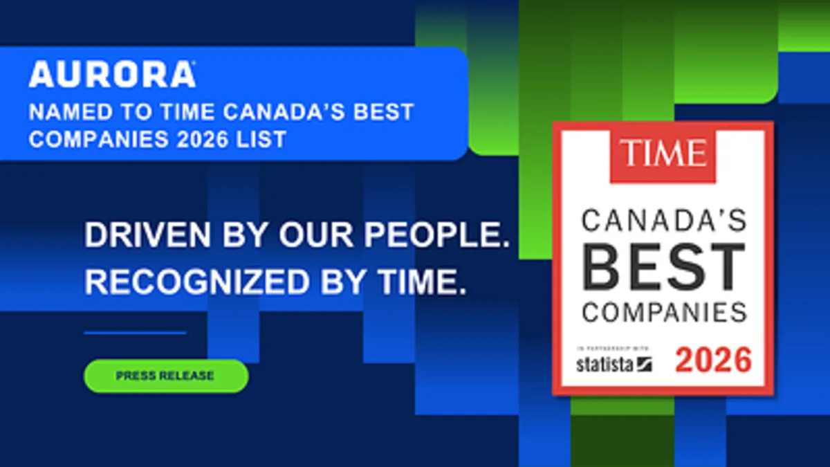 Aurora Named to TIME Canada's Best Companies 2026 List
