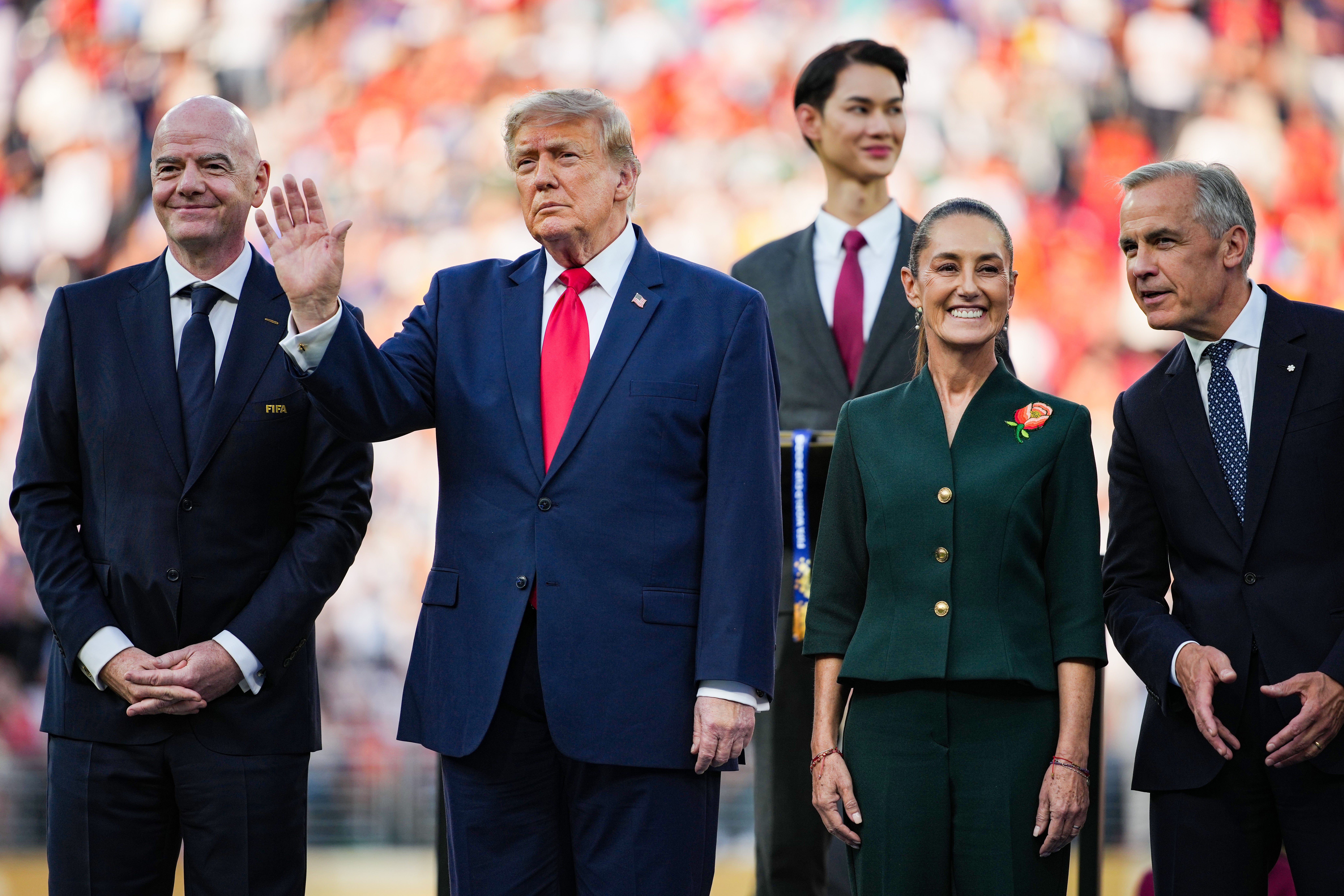 President Donald Trump said he confronted Canadian Prime Minister Mark Carney at Sunday’s World Cup Final in New Jersey over the drifting wildfire smoke descending on U.S. cities