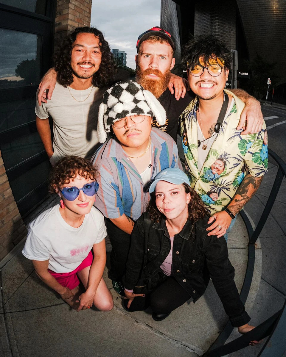 Hip Hip Thursday, a Calgary collective blending everything from jazz and hip-hop to funk, indie and rock. From top to bottom: Nyle Segovia, Harry Casey, Tobi Sinclair, Anthony Michael, Naomi Derksen and Ella Jean.