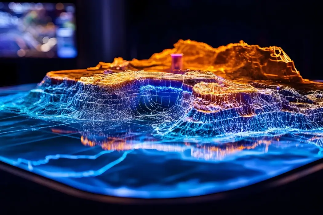 A visualization of rocky terrain.