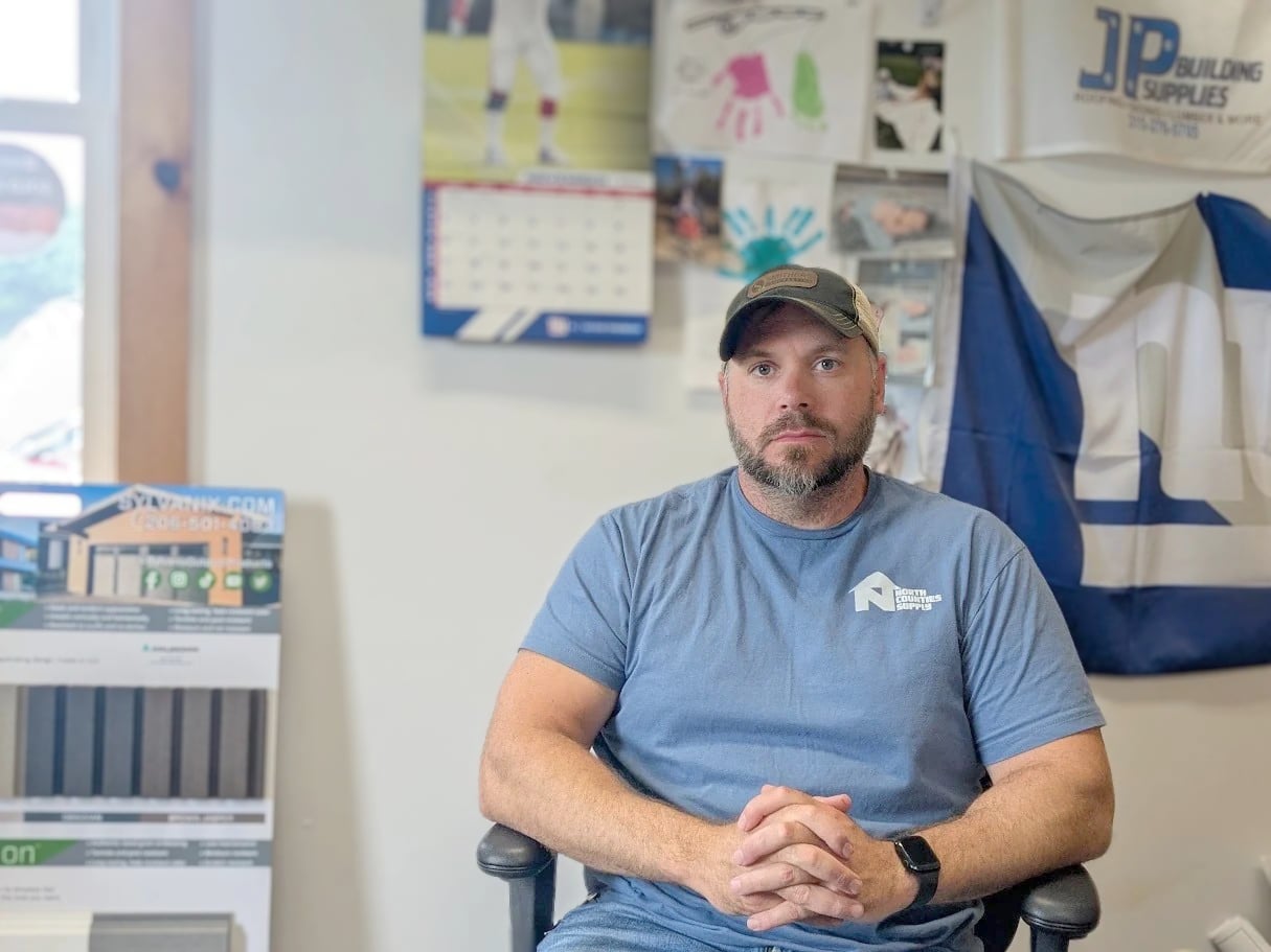 James Putman is the owner of JP Building Supply in Rensselaer Falls in St. Lawrence County. The business is a staple for home builders and local construction. Photo: Richard Haller