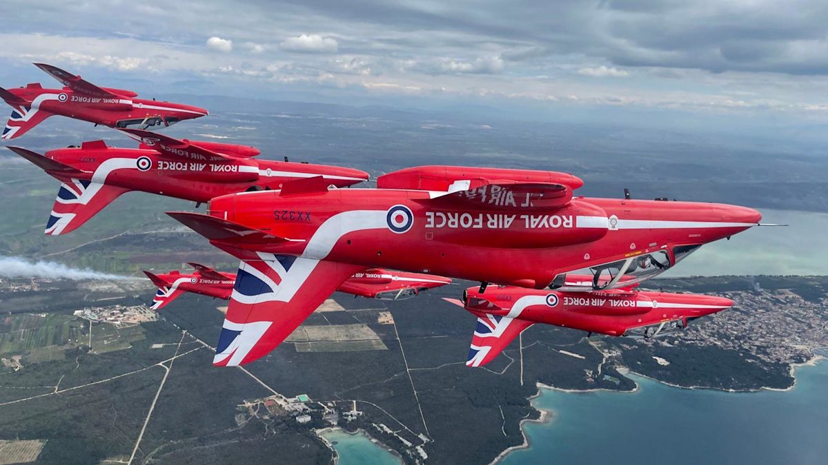 Red Arrows return to UK after being grounded