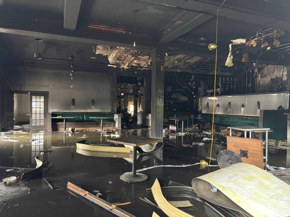 AARON EPP / FREE PRESS FILES
The interior of Boujee Restaurant and Bar, pictured early Saturday afternoon. The building has been vacant since October 2025, when it was damaged by the first of three fires.