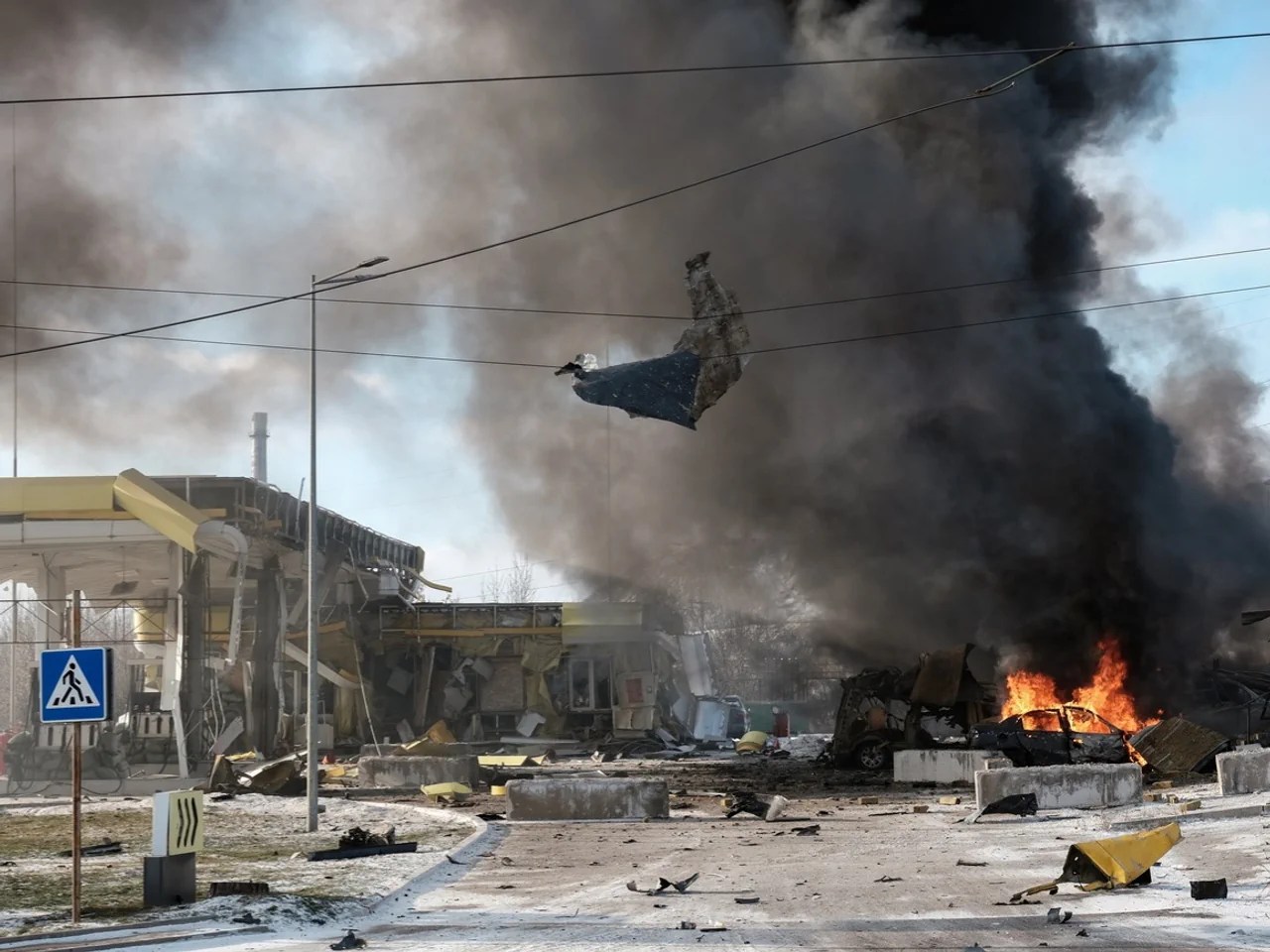 Drohneneinschlag in Kramatorsk, 9. Februar 2026.