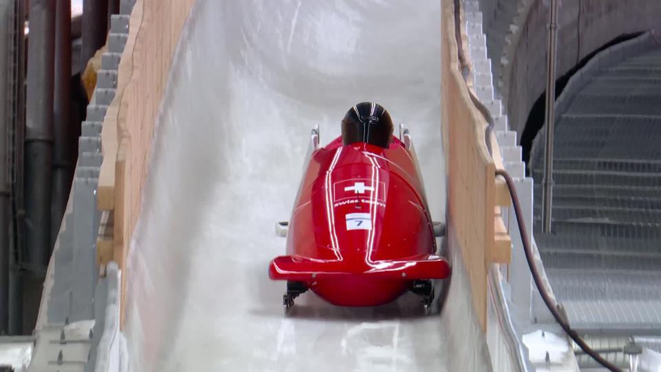Bob à quatre, messieurs, manche 2: l'équipage de Michael Vogt (SUI) en course pour une médaille (4e)