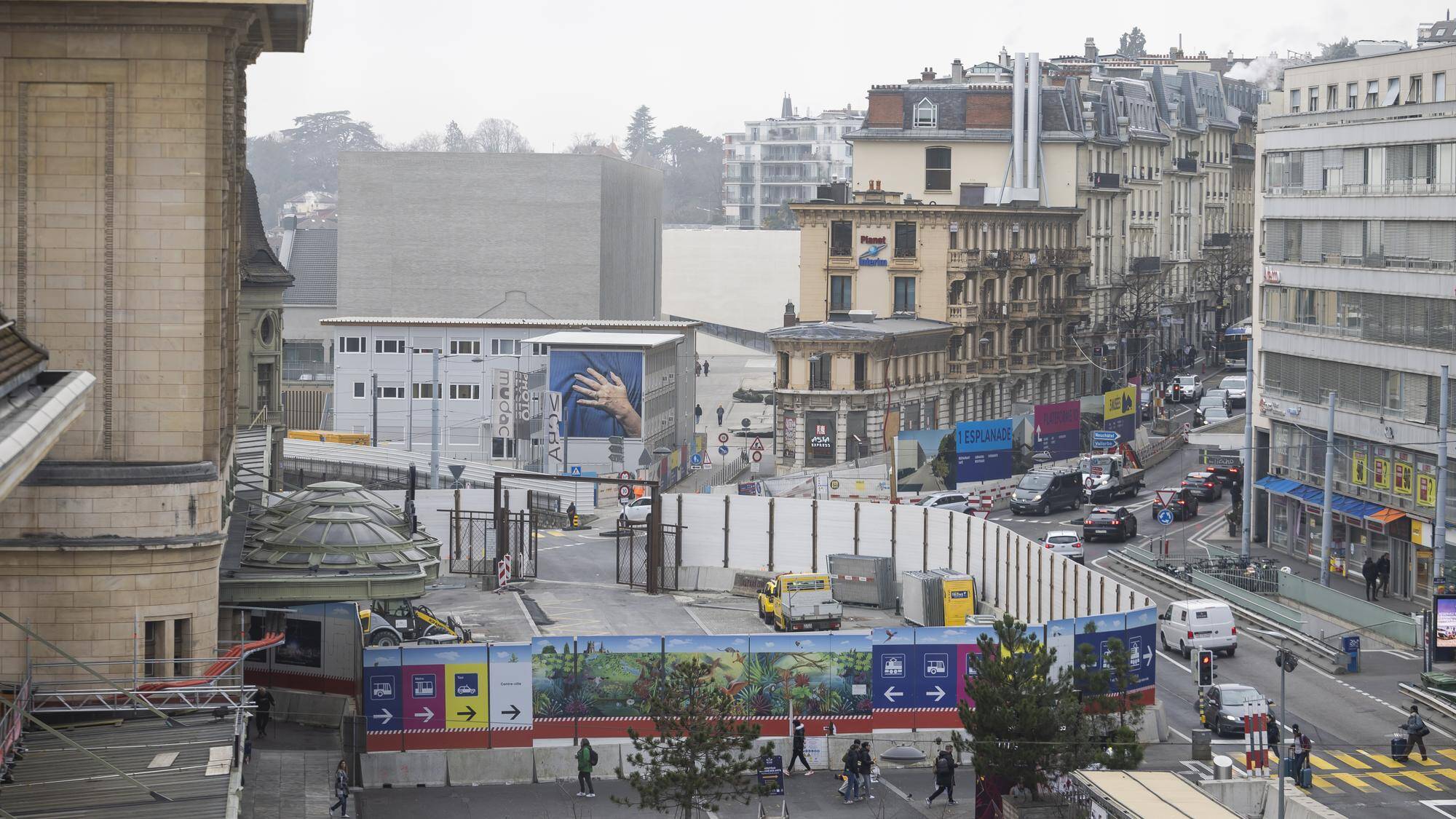 Le chantier de la gare CFF de Lausanne, le 20 janvier 2025. — © CYRIL ZINGARO / keystone-sda.ch