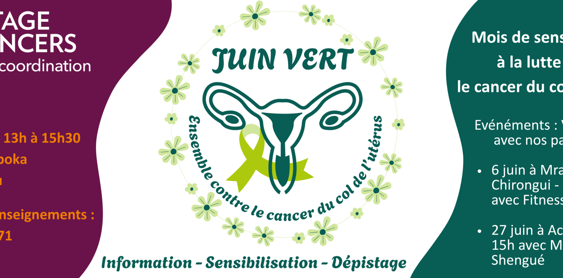 Coup d'envoi de "Juin Vert", pour encourager le dépistage du cancer du col de l'utérus