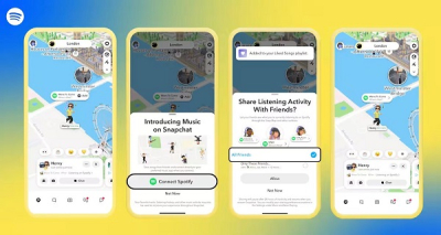 Snapchat permet désormais de partager sa musique Spotify en direct sur Snap Map