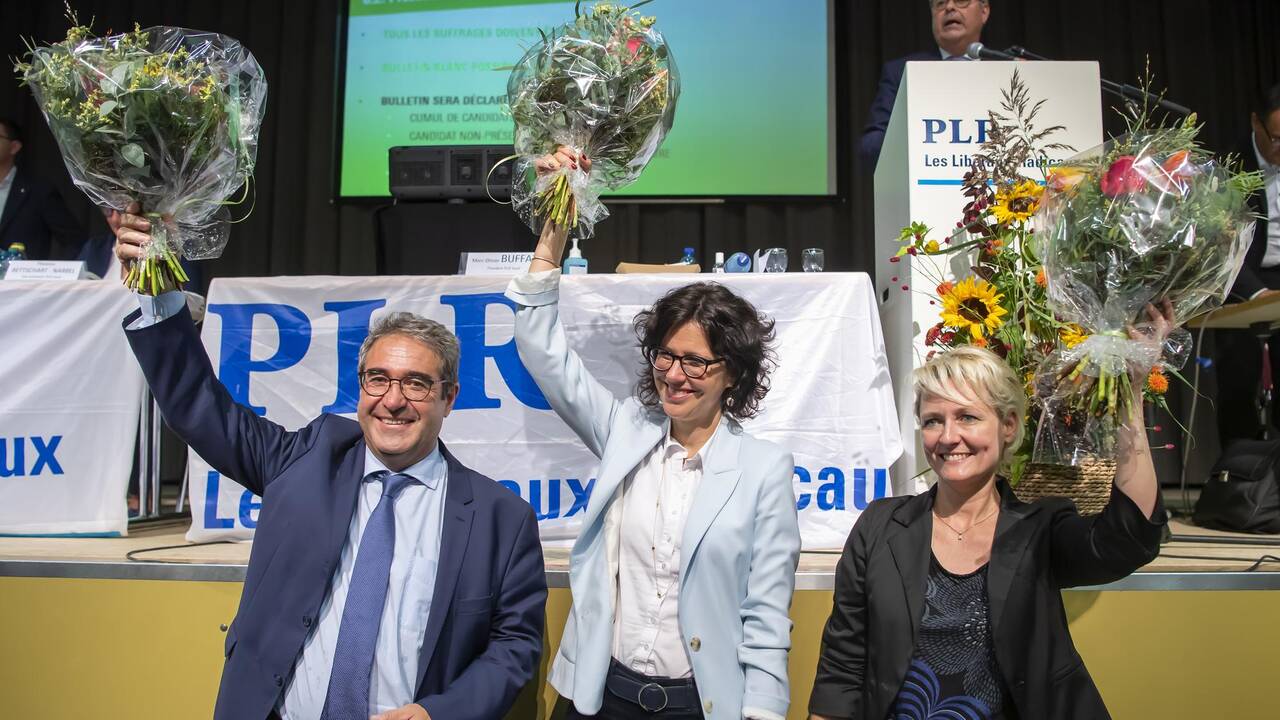 Christelle Luisier, Isabelle Moret et Frédéric Borloz: les trois conseillers d’Etat PLR veulent rempiler en 2027