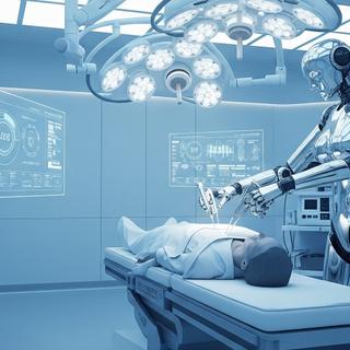 Un robot est parvenu à réaliser de manière autonome une partie d’une cholécystectomie. © EB, image générée par IA Gemini
