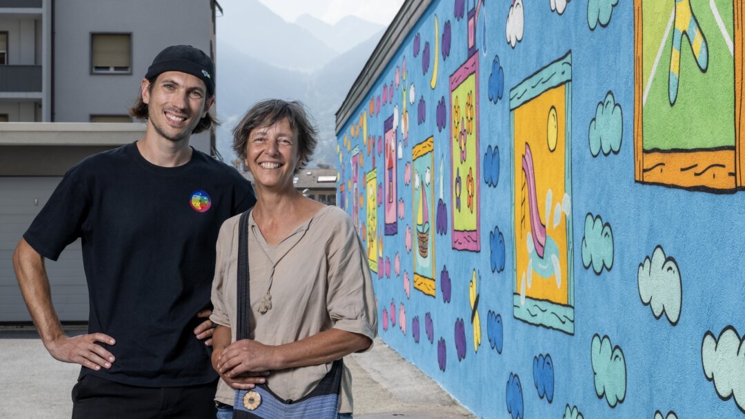 Martigny: une fresque de 36 mètres de long a vu le jour pour les 20 ans de l’association Le Baluchon