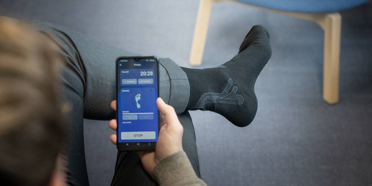 Smart socks that alleviate pain