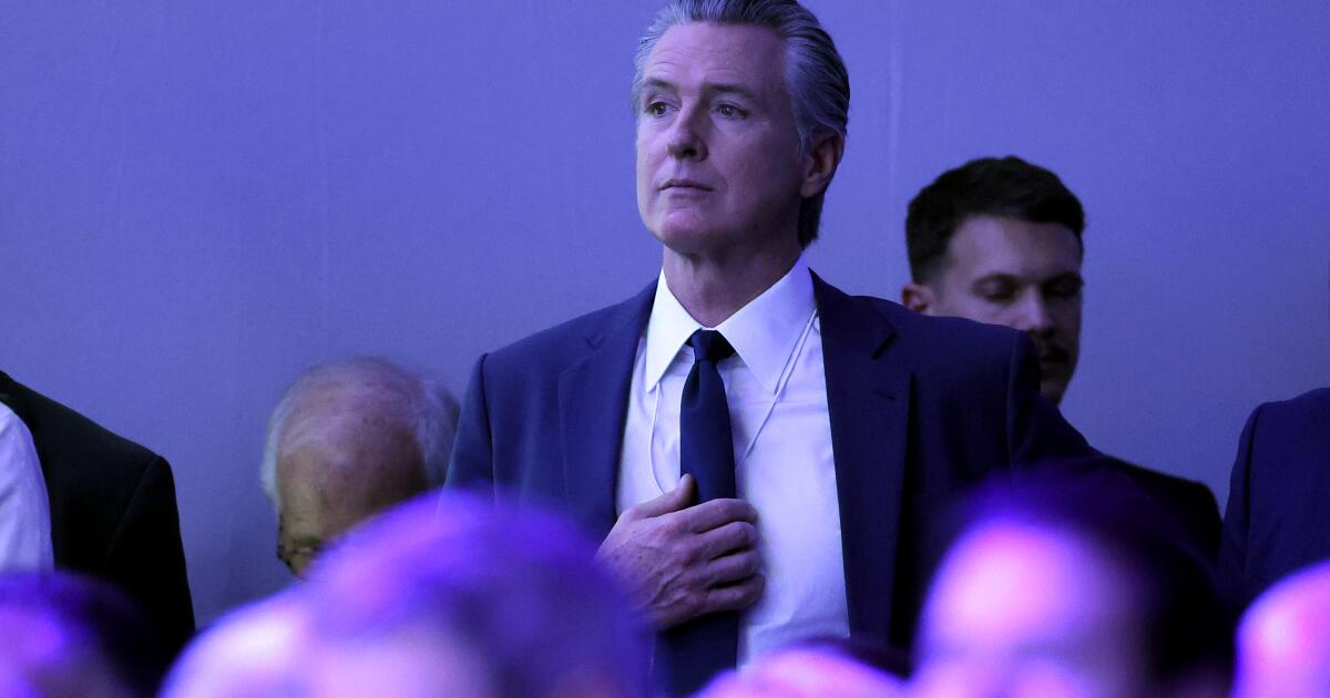 Column: Newsom tried to punch over his weight class in the Alps