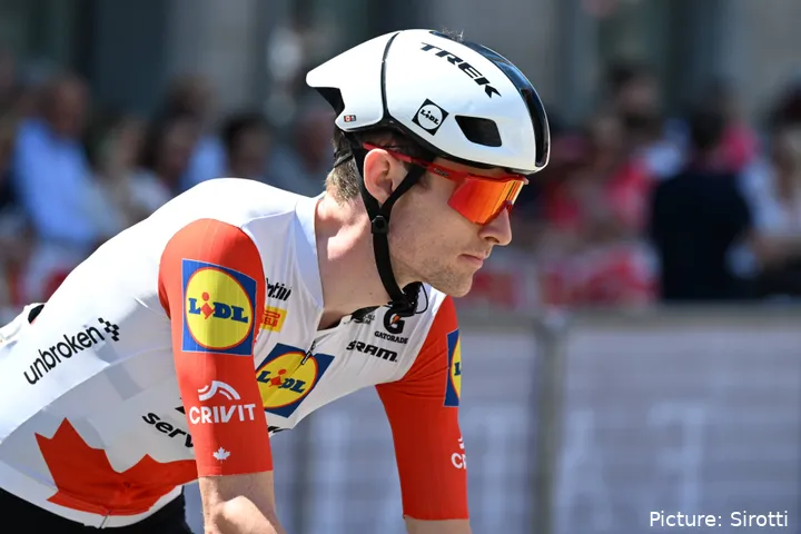 Derek Gee ahead of stage 14 at the 2026 Giro d'Italia
