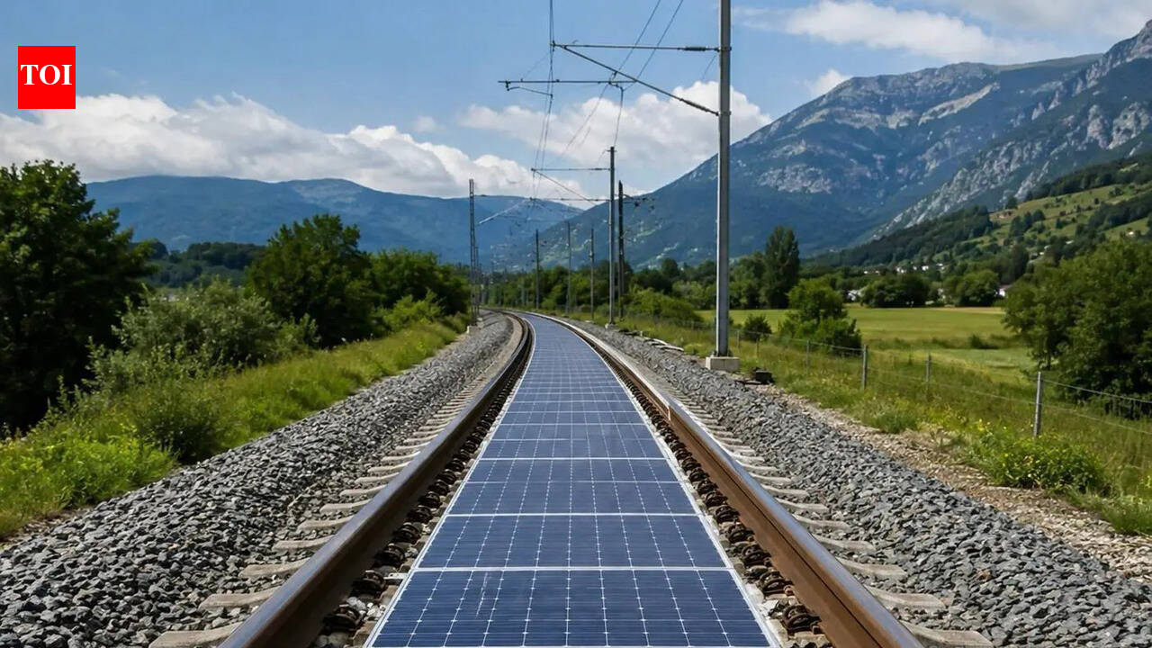 Trains in Switzerland are now running over solar panels in a world-first clean energy test | World News