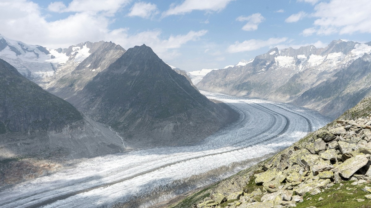Europe's heatwave is melting Switzerland's glaciers covered by Saharan dust