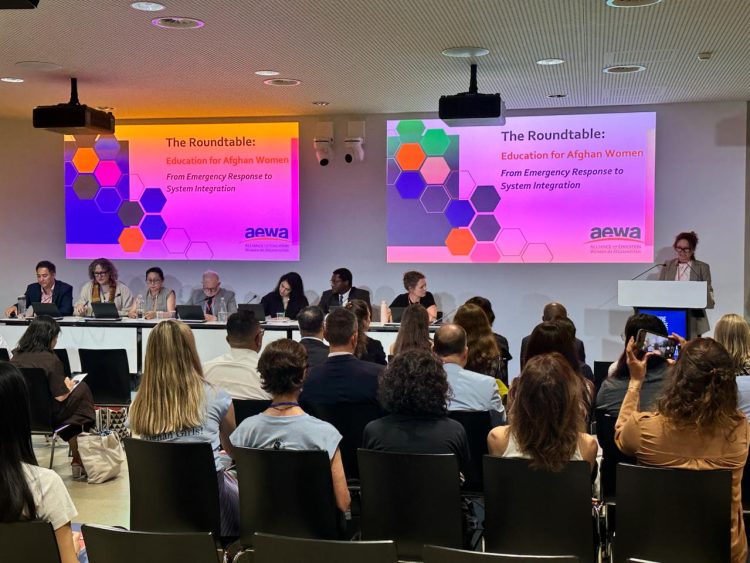 An international conference in Geneva brought together global organizations and education advocates to discuss expanding and recognizing educational opportunities for Afghan women and girls (Photo credit: aewa)