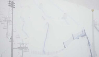Snowstorm disrupts schedule of Olympic slopestyle and freestyle events in Italian Alps