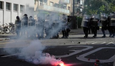 Protesters in Geneva clash with police ahead of the G-7 summit