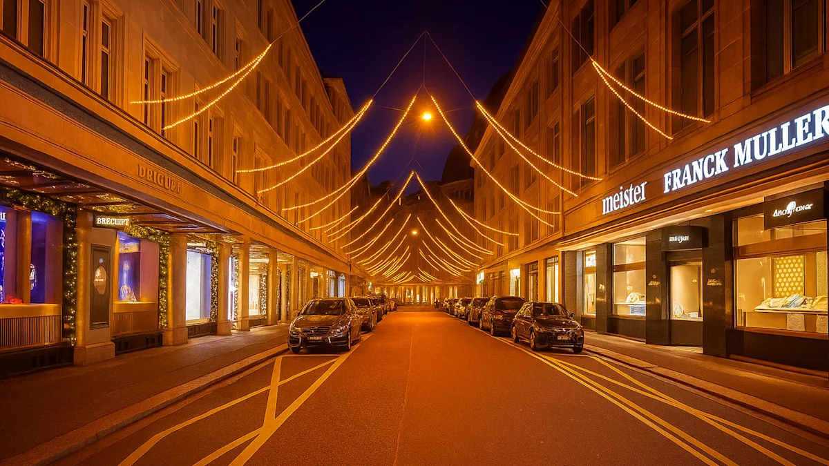 Bahnhofstrasse Christmas Atmosphere in Zürich 4K