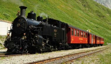 Steam railway through the Swiss Alps marks 100th anniversary