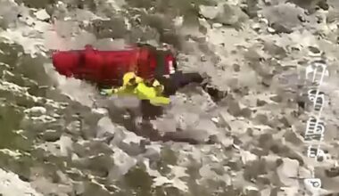 Rescue Doctor Tumbles Down Rockface During Helicopter Rescue