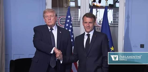 Setkání Trumpa s Macronem nedopadlo nejlépe. Jde i o alkohol