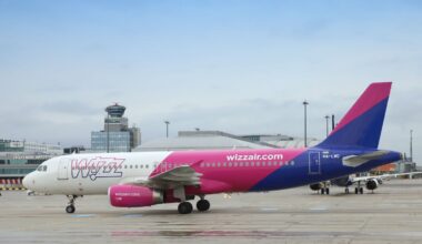 Letadlo Wizz Airu na Letišti Václava Havla. Pramen: Letiště Praha