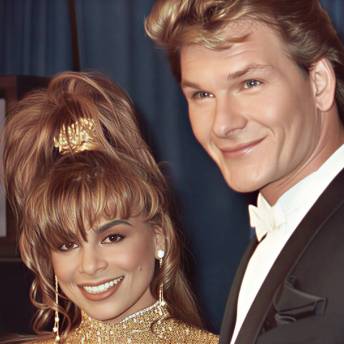 Patrick Swayze a Paula Abdul v roce 1990, FOTO: photo by Alan Light, CC BY 2.0, via Wikimedia Commons