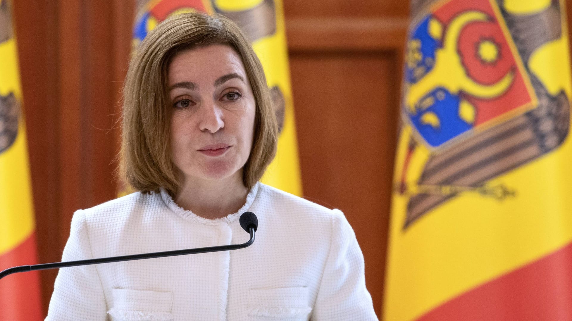 Moldaus Präsidentin Maia Sandu (Archiv): Moskau wolle die Regierung des Landes ersetzen.
