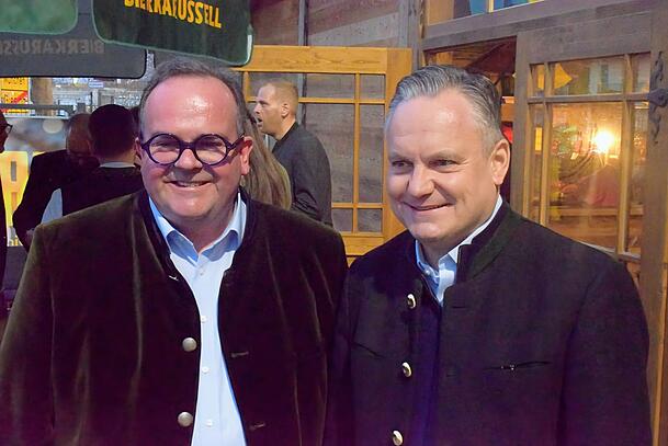 Christian Scharpf und sein Vorgänger als Wirtschaftsreferent, Clemens Baumgärtner.