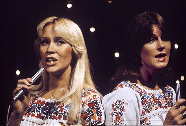 Eine Stimme, die ihm Ohr bleibt: Abba-Superstar Agnetha Fältskog bei einem Konzert 1976.