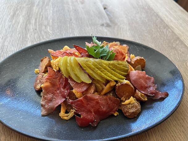 Das "Tagwerk" Bauernfrühstück sei zum Start der "Bauma"-Messe in der Stadt sehr beliebt, sagt Pechhold.