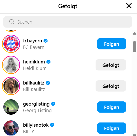 Tom Kaulitz folgt auf Instagram insgesamt acht Personen, unter anderem Ehefrau Heidi Klum, Zwillingsbruder Bill Kaulitz und Bassist Georg Listing.