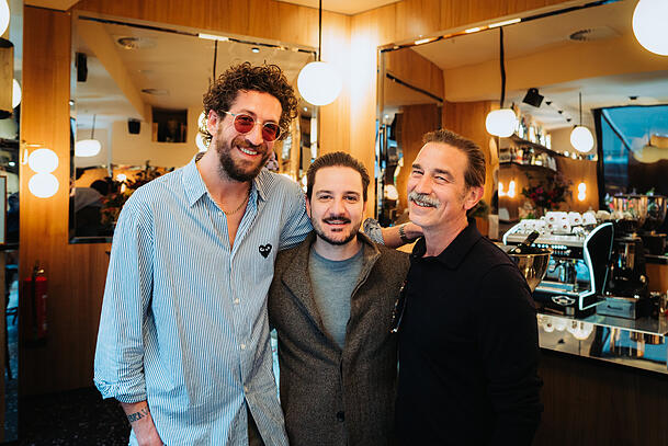 Marlon Schuler, Lorenzo Farnetani und Damir Stabek haben sich in den Fünf Höfen zusammengetan.