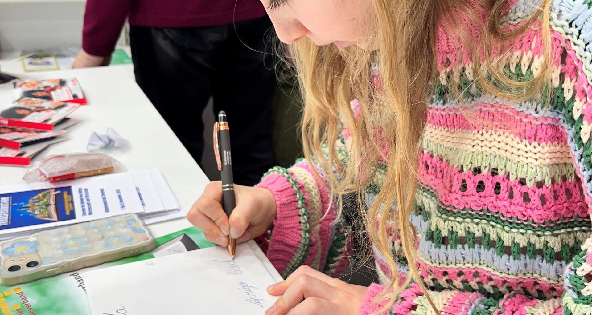 Frieda Sternkopf aus Flöha auf der Leipziger Buchmesse im Einsatz