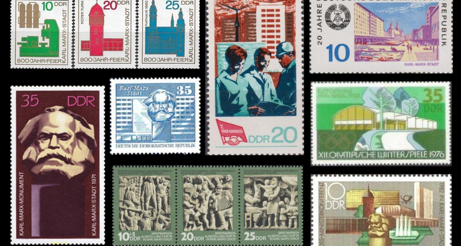 Wie viele Briefmarken mit Chemnitz-Motiven gibt es?